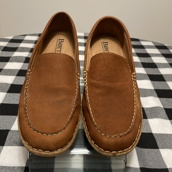 Born Naldo Rust Maple Leaf Nubuck Leather Slip On Shoes Loafers BM0004116 Men 11 - Picture 2 of 13